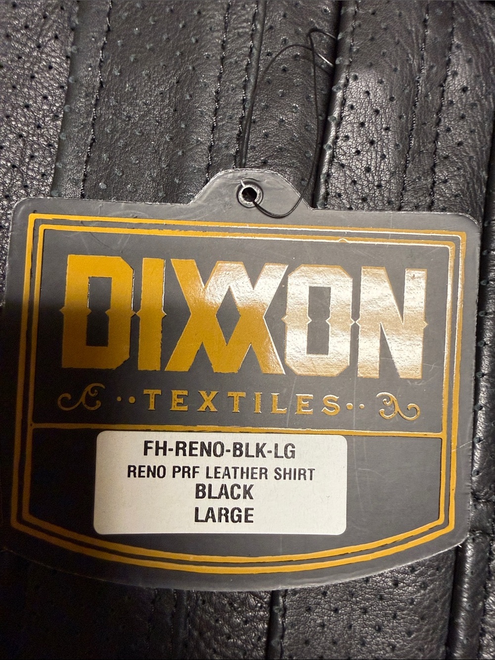 DIXXON Reno Black Perforated Leather Shirt Jacket - Picture 2 of 5